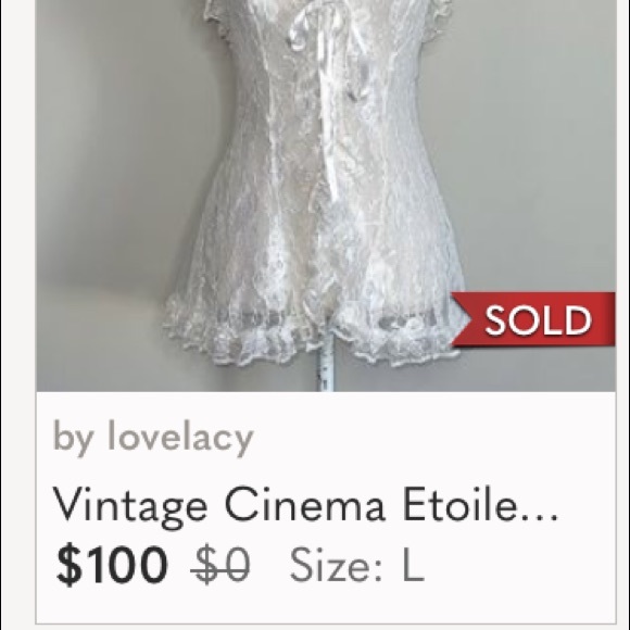 Vintage 80s nylon & lace lingerie by Cinema Etoile - Picture 7 of 9